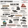 DON'T STOP THE MUSIC | word art & bits