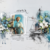Sun-Kissed Coast collection. Layout by Dorina