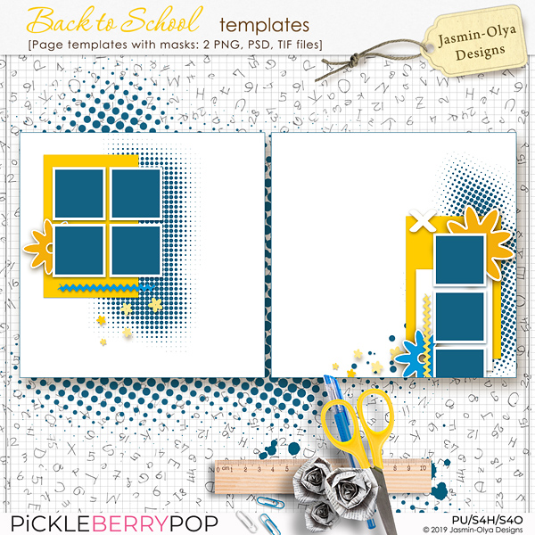 Back to School - Templates (Jasmin-Olya Designs)