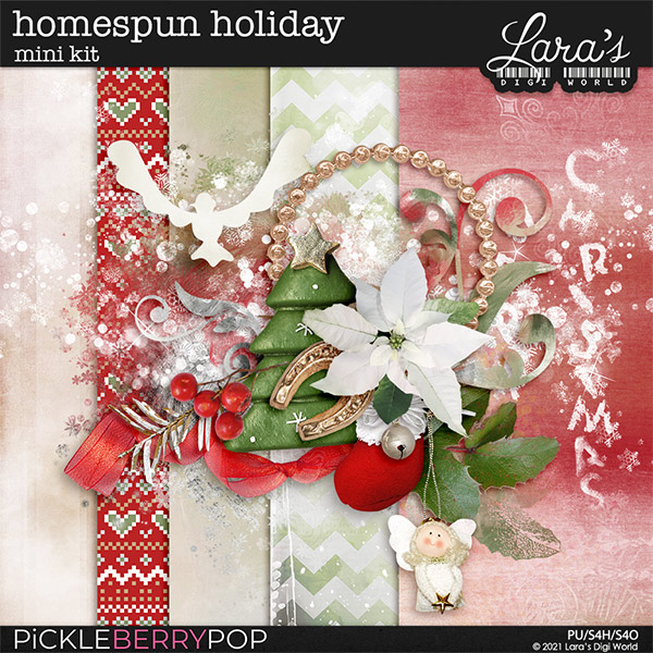 Homespun Holiday Mini Kit by Lara's Digi World