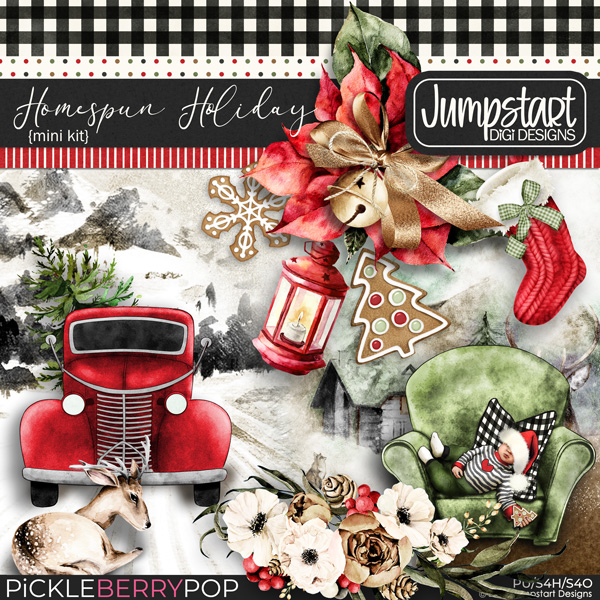 Homespun Holiday Mini Kit by Jumpstart Designs