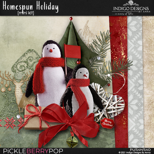 Homespun Holiday Mini Kit by Indigo Designs by Anna