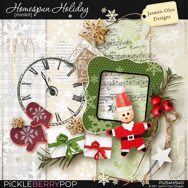 Homespun Holiday Mini Kit by Jasmin-Olya Designs