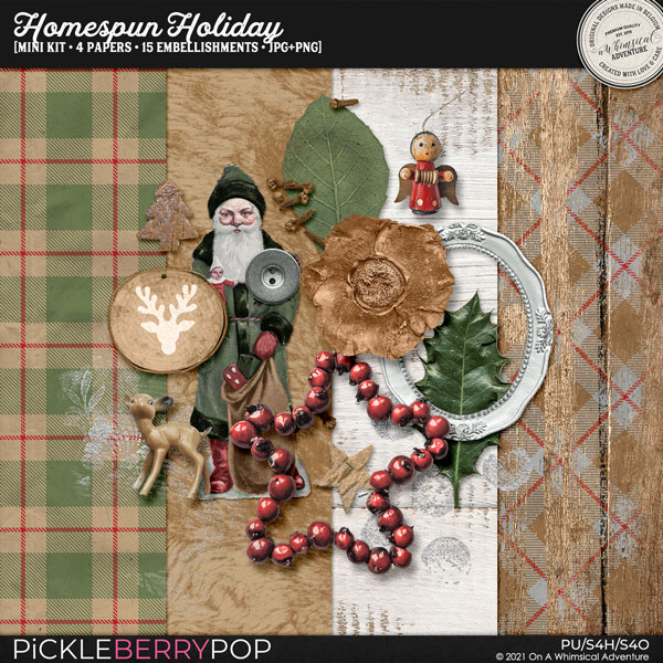 Homespun Holiday Mini Kit by On A Whimsical Adventure