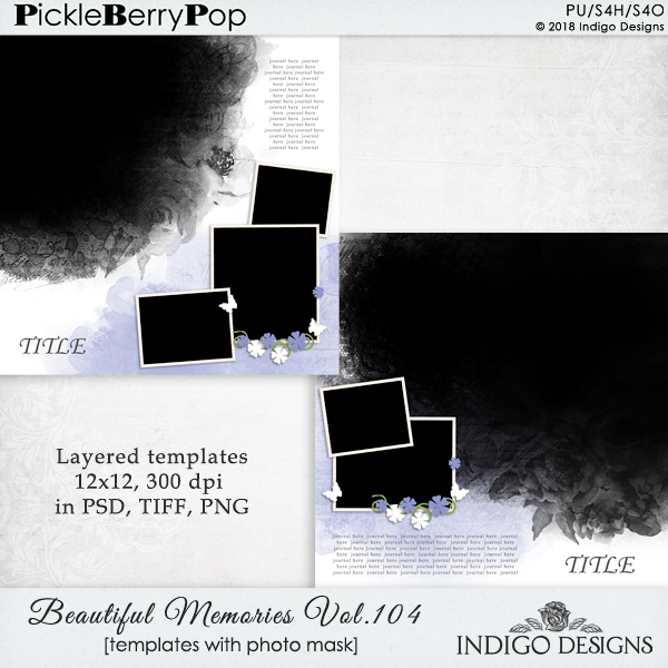 Beautiful Memories Templates Vol.104 by Indigo Designs 