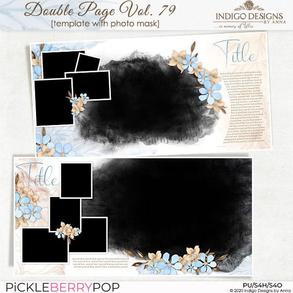 Double Page Templates with Mask Vol.79 by Indigo Designs by Anna