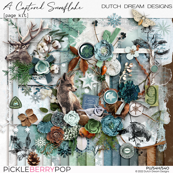 A Captured Snowflake - Page Kit