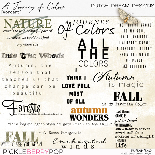 A Journey of Colors - Wordart