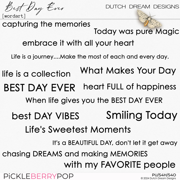 Best Day Ever - Wordart