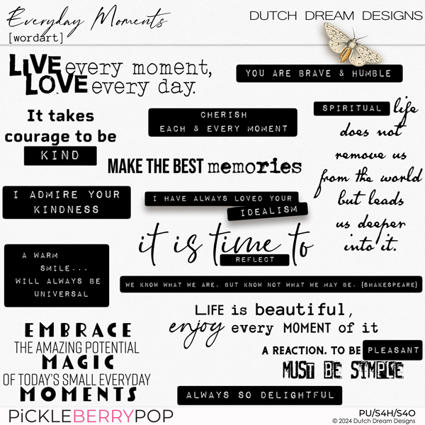 Everyday Moments - Wordart