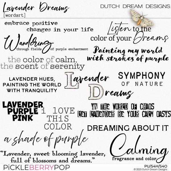 Lavender Dreams - Wordart