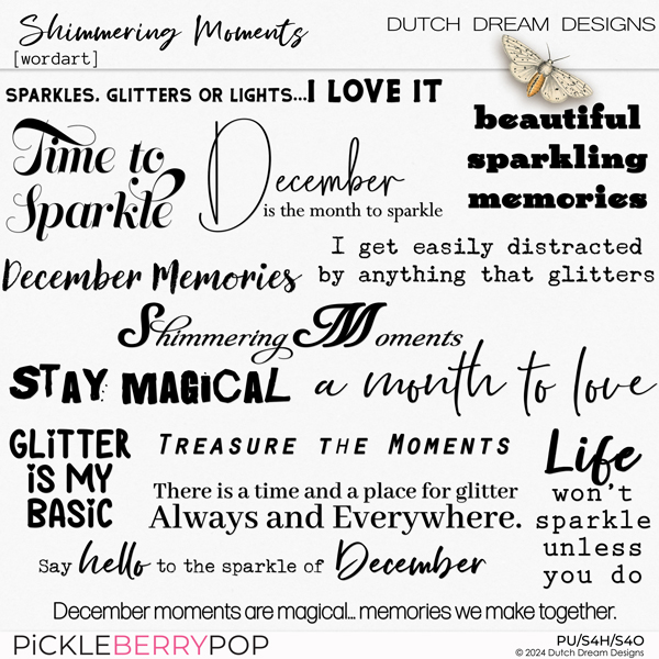 Shimmering Moments - Wordart