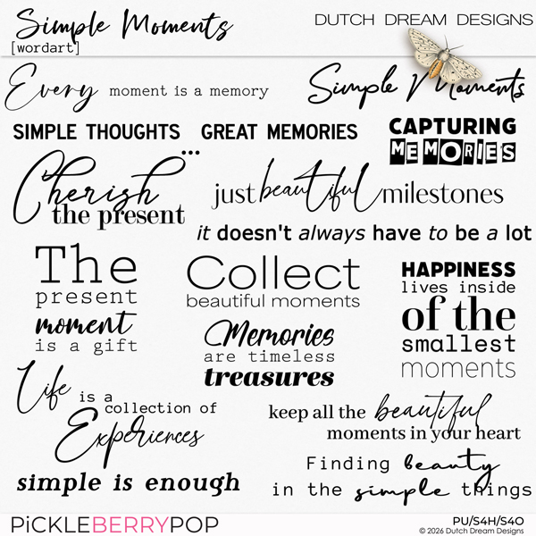 Simple Moments - Wordart