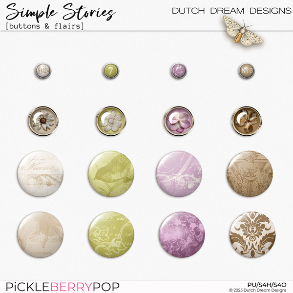 Simple Stories - Buttons and Flairs