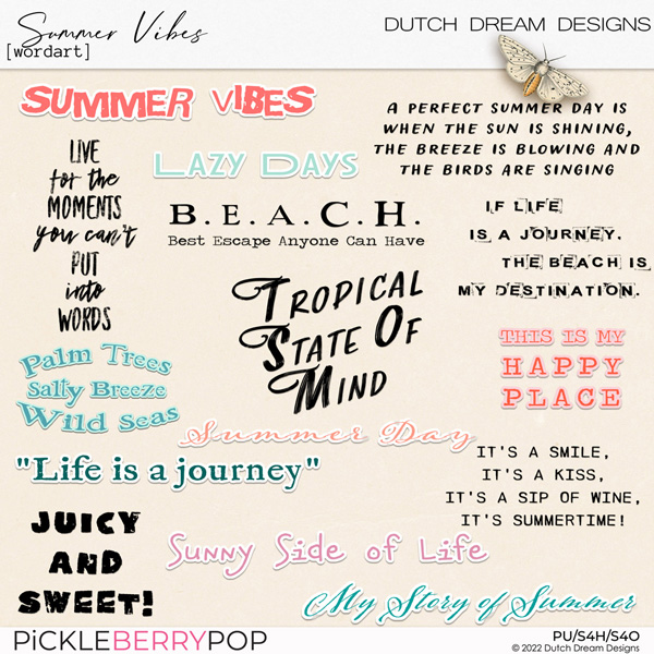 Summer Vibes - Wordart