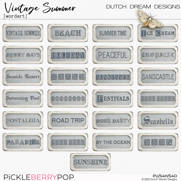 Vintage Summer - Wordart