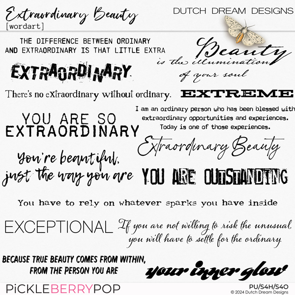 Extraordinary Beauty - Wordart