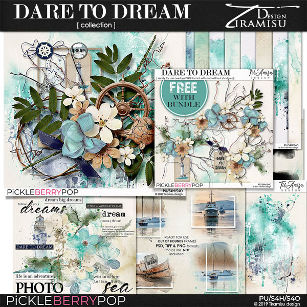 Dare To Dream Bundle Plus Free Gift by Tiramisu design