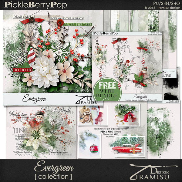 Evergreen ~ Bundle plus FREE GIFT by Tiramisu design 