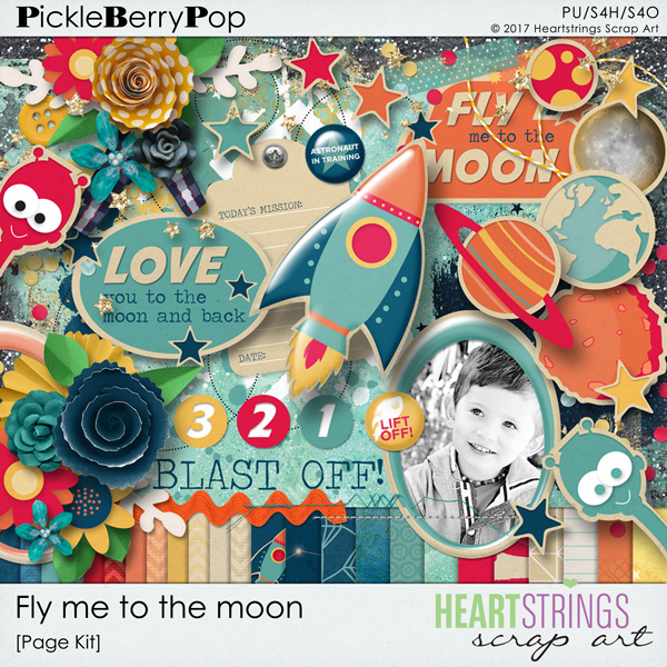 Fly me to the moon Page Kit