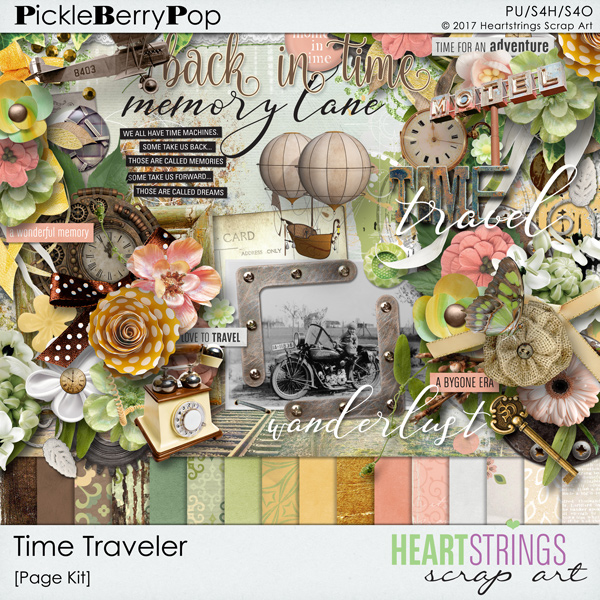 Dream Travel Page Kit by Heartstrings Scrap Art