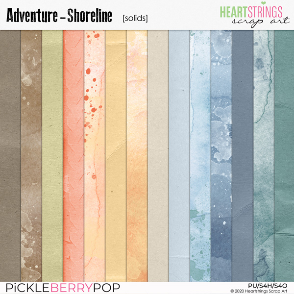 Adventure – Shoreline Solids {Heartstrings Scrap Art}