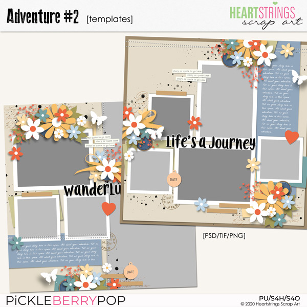 Adventure #2 Templates {Heartstrings Scrap Art}