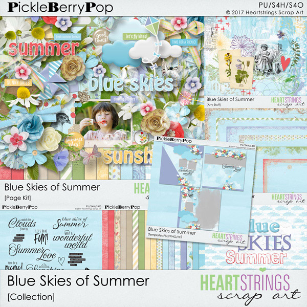 Blue Skies of Summer Collection by Heartstrings Scrap Art