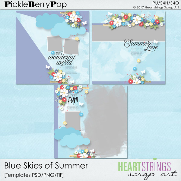 Blue Skies of Summer Templates