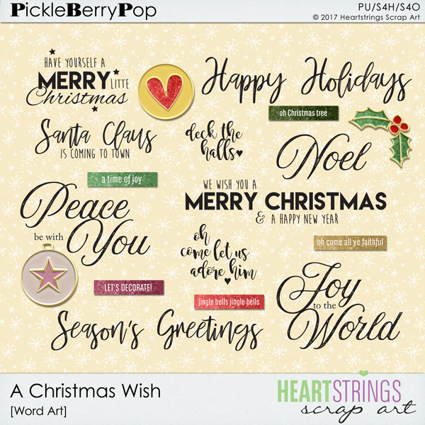 A Christmas Wish Word Art