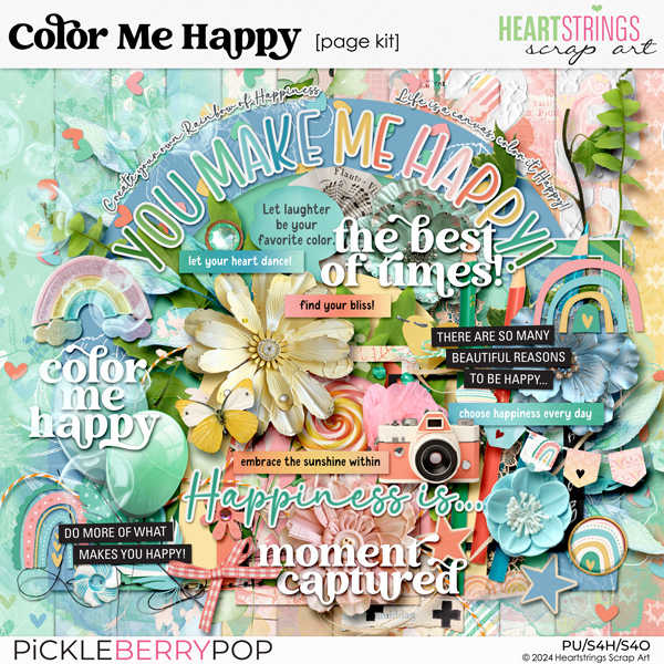 Color Me Happy Page Kit by Heartstrings Scrap Art