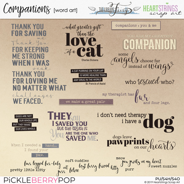 Companions Word Art