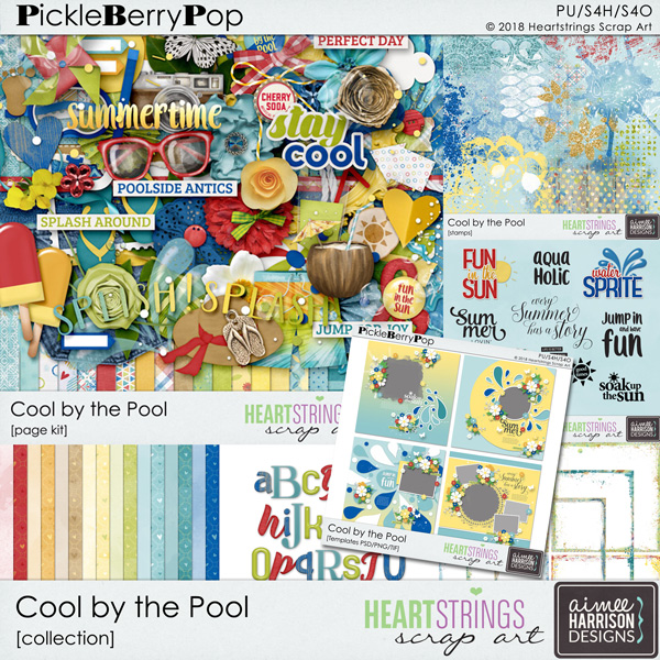 Cool by the Pool Collection {Heartstrings Scrap Art & Aimee Harrison Designs}