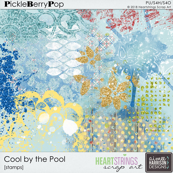 Cool by the Pool Stamps {Heartstrings Scrap Art & Aimee Harrison Designs}