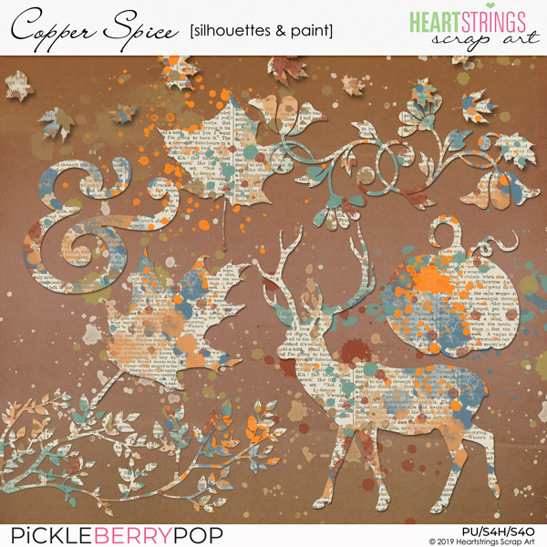 Copper Spice Silhouettes & Paint {Heartstrings Scrap Art}