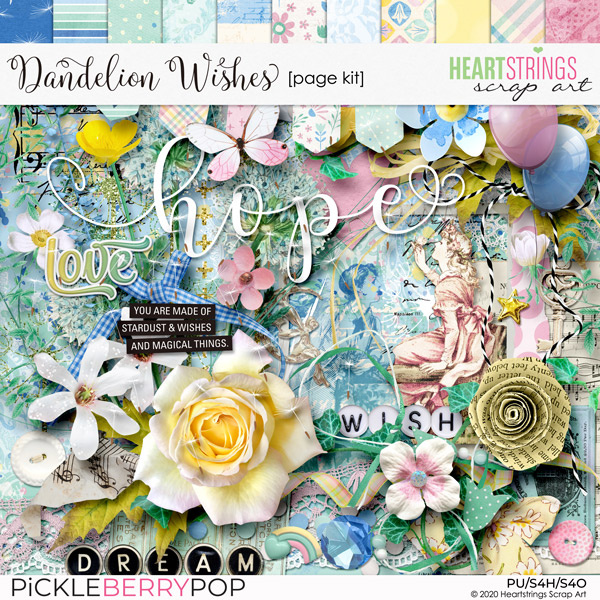 Dandelion Wishes Page Kit