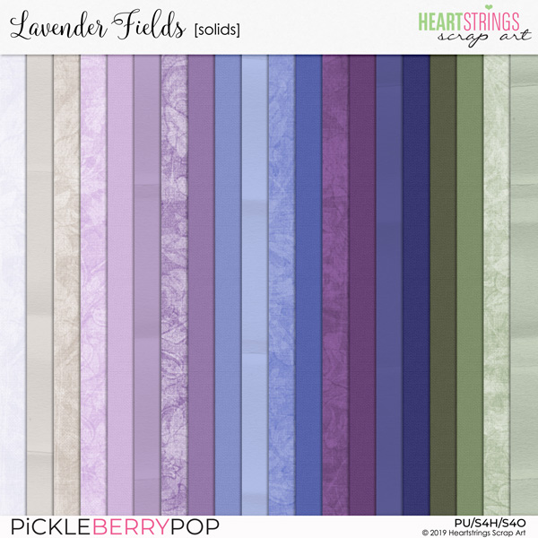 Lavender Fields Solids {Heartstrings Scrap Art}