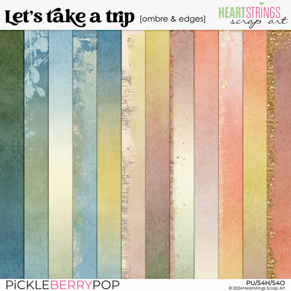 Let's take a trip Ombre Papers & Edges