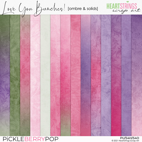 Love You Bunches! Ombre & Solid Papers