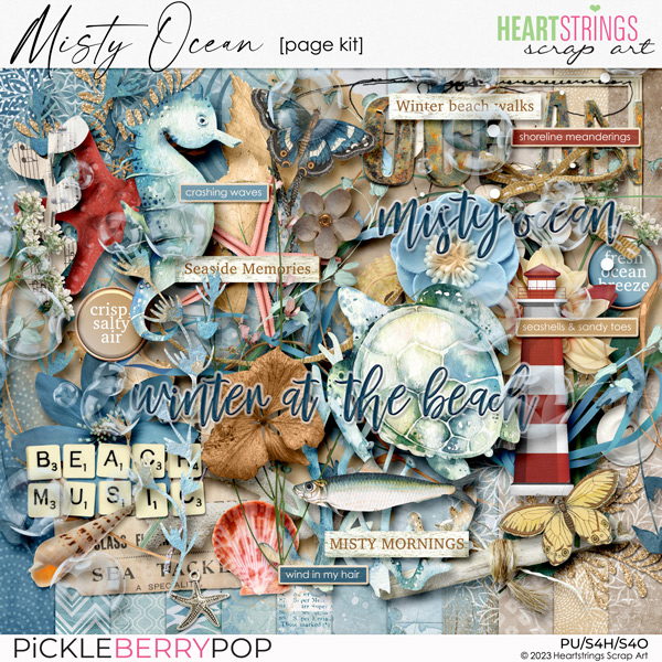 Misty Ocean Page Kit