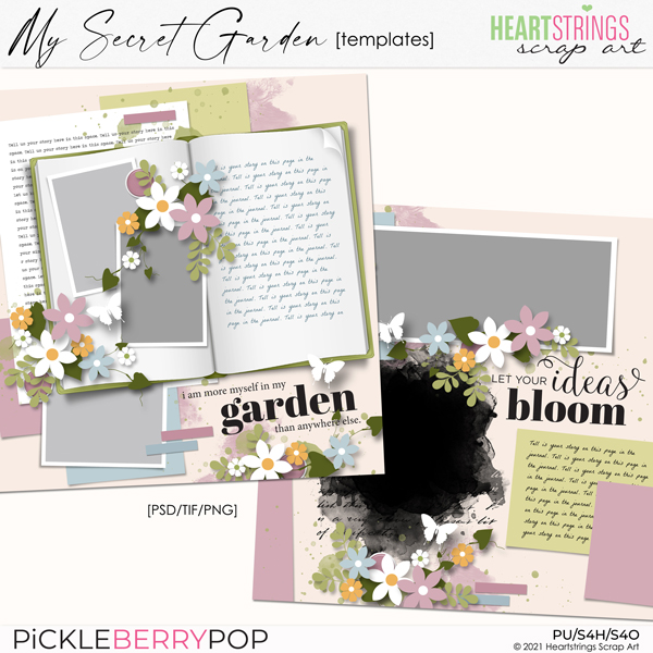 My Secret Garden Templates (12x12 inch)