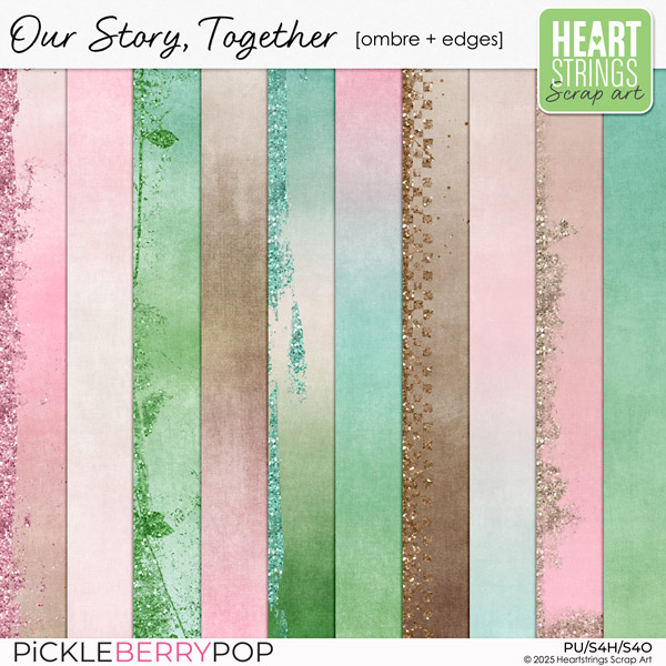 Our Story, Together Ombre & Glitter Edges