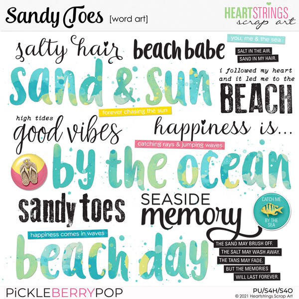 Sandy Toes Word Art