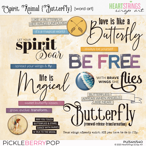 Spirit Animal {Butterfly} Word Art