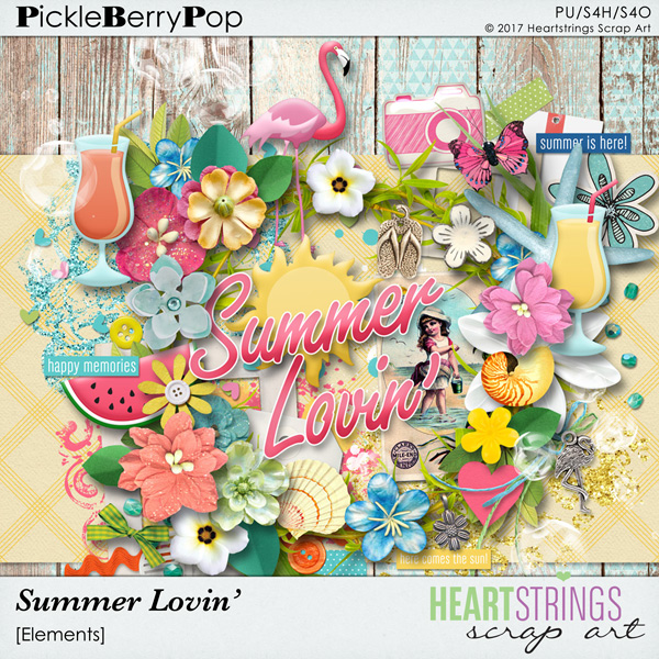Summer Lovin' Elements {Heartstrings Scrap Art}