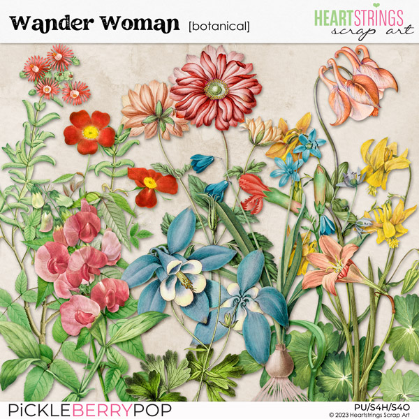 Wander Woman Ephemera by Heartstrings Scrap Art