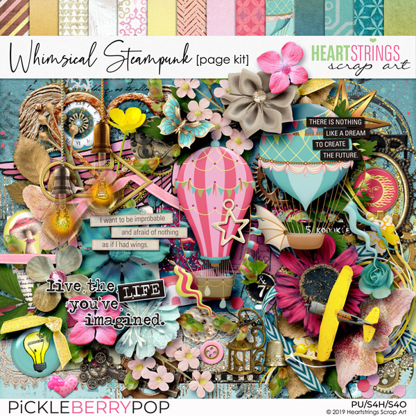 Dream Travel Page Kit by Heartstrings Scrap Art