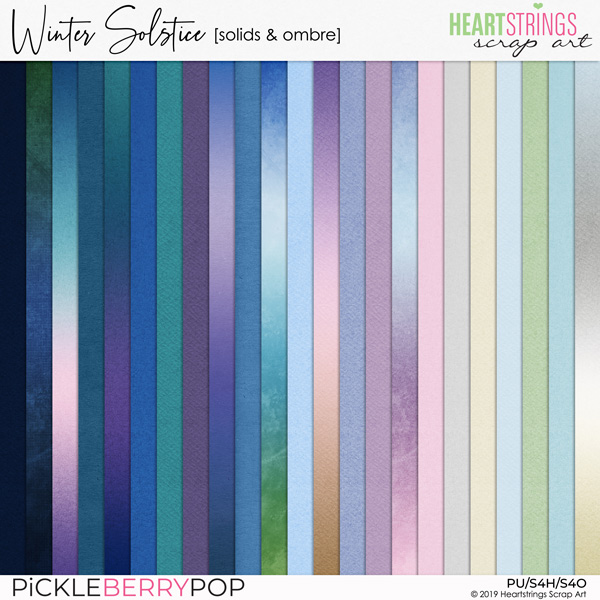 Winter Solstice Solids & Ombre by Heartstrings Scrap Art