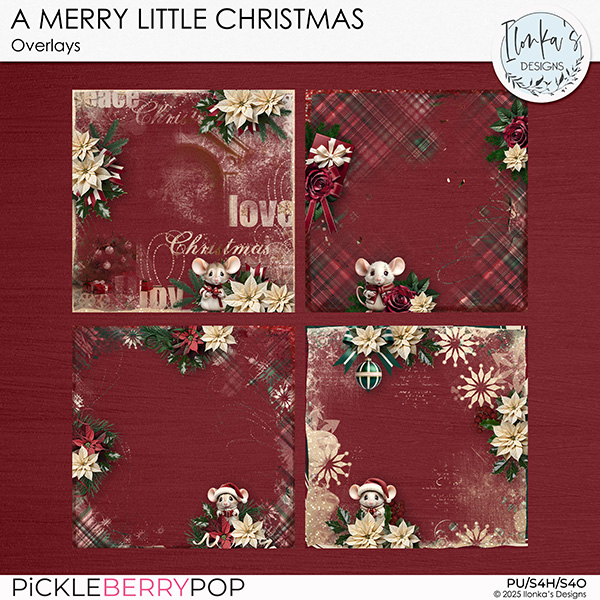 A Merry Little Christmas Overlays by Ilonka's Designs
