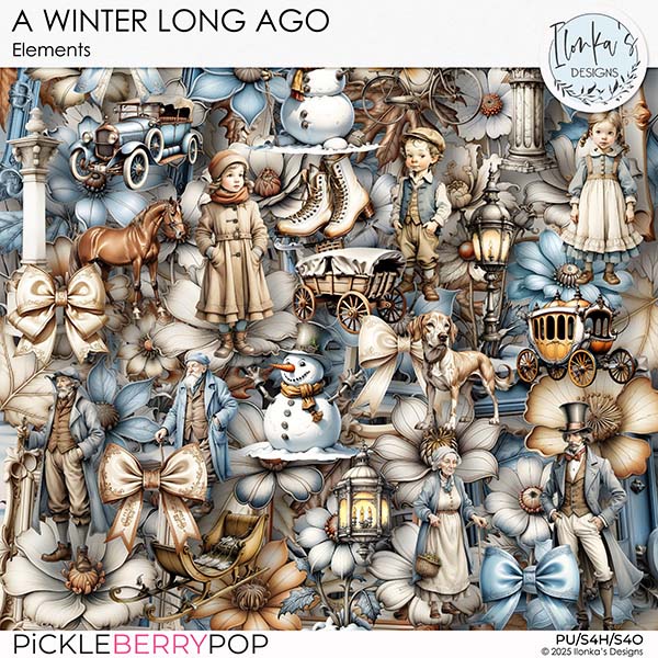 A Winter Long Ago Elements by Ilonka's Designs 